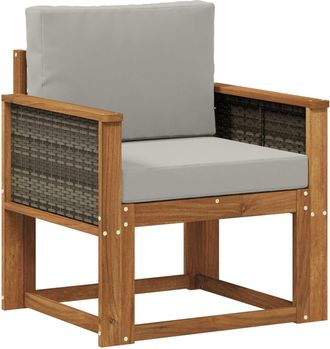 vidaXL Sof&aacute; Intermedio De Exterior Madera De Acacia S&oacute;lida Natural Vidaxl