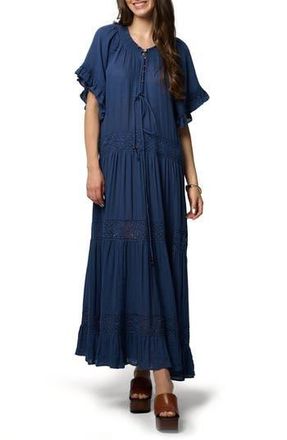 Saachi Knit Trim Maxi Dress in Navy at Nordstrom Rack