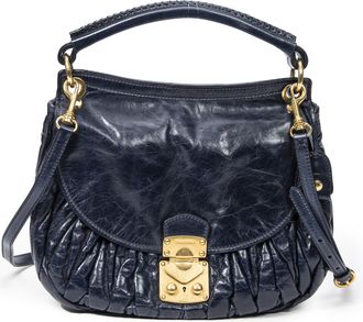 Miu Miu Pre-owned Womens Coffer Hobo Shoulder Bag - Blue/Navy - One Size