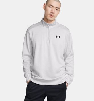 Under Armour Armour Fleece Twist Sweatshirt Men Halo Gray 1/4 Zip DSGL115