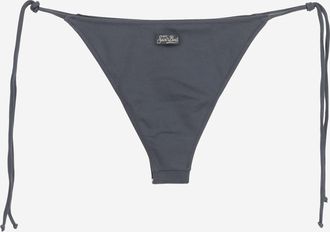 MC2 Saint Barth Womens Logo Bikini Bottom Gray Polyamide Swimwear Sea Clothing