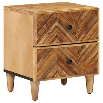vidaXL Mesita De Noche Marr&oacute;n 40 X 33,5 X 46 Cm Madera De Mango Maciza Vidaxl