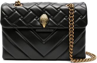 Kurt Geiger Kensington Leren Schoudertas - Dames - Schoudertassen - Zwart - ONE Size - Leer - Tassen