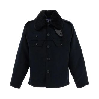 Junya Watanabe Cappotto imbottito in cashmere - - Jackets - Uomo - Blu - M