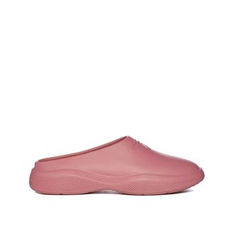 Prada Mellow Rubber Mules - Dames - Slip ons - Roze - 35 EU - Schoenen