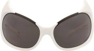 Balenciaga 71mm Shield Sunglasses in Ivory Ivory Grey at Nordstrom Rack