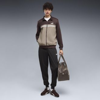 Puma Tuta a blocchi di colore da uomo, Abbigliamento, Marrone, XXL
