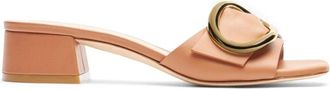 Stuart Weitzman Ambachtelijke sandaal met band en gesp - Dames - Sandalen - Beige - 36 1/2 EU - Schoenen