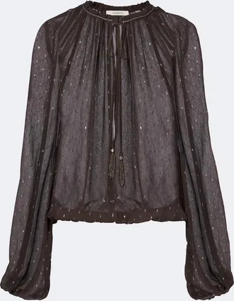 Jacques Wei Embellished sheer blouse