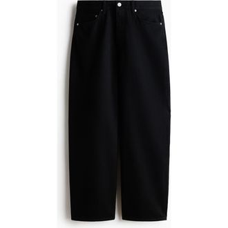 H&M Baggy Jeans in Black at Nordstrom, Size 28 X 30