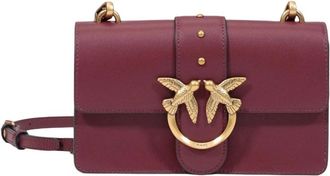 Pinko Pinko, Tassen, Dames, Paars, ONE Size, Leer, Love One Mini