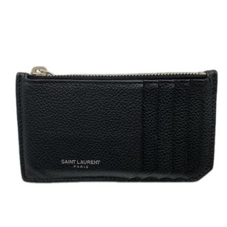Saint Laurent Black Leather Coin Purse/Coin Case (Pre-Owned)