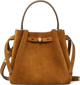 Tory Burch Romy Suede Bucket Bag - Dames - Schoudertassen - Bruin - ONE Size - Su&egrave;de - Tassen