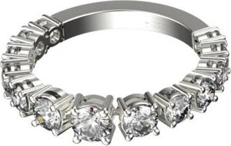 John Richmond Anello Eternity met schitterende elementen - Dames - Ringen - Grijs - ONE Size - Accessoires