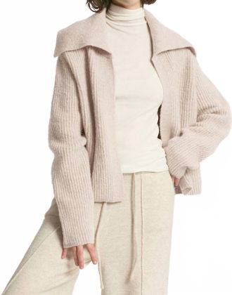 Look by M Sailor Collar Cardigan In Beige