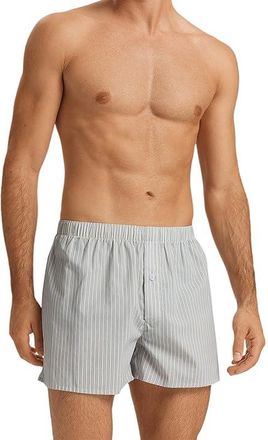 Hanro Fancy Woven Boxer Mens Underwear Light Stripe : XL, Cotton