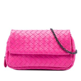 Bottega Veneta Pre-owned Bottega Veneta Mini Nappa Intrecciato Expandable Chain Flap Crossbody Ladies 5X1BGSUZO3DJ6R15