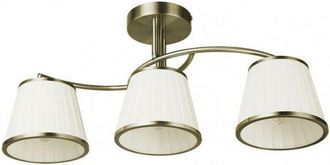 Fabrilamp Fabrilamp - Lámpara Lantanas 3xE27 cuero pantalla beige