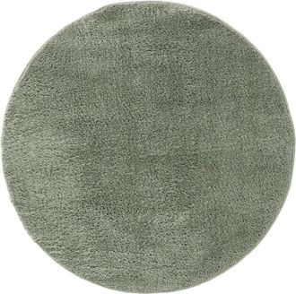 benuta Alfombra pelo largo redonda verde claro ø 120 redondo