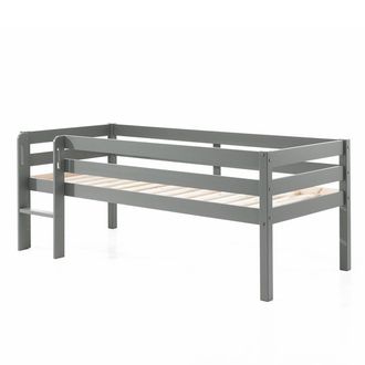 Vipack Vipack - Cama De Media Altura 90x200 Con Somier Pino Gris