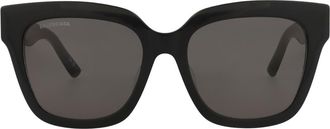 Balenciaga 55mm Square Sunglasses in Black Black Grey at Nordstrom Rack