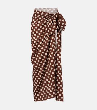 Faithfull The Brand Lomas polka-dot cotton beach cover-up
