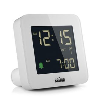 Braun Bc 09 W-dcf Reloj Despertador Radio Controlado Blanco Elegante