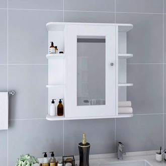 vidaXL Armario De Ba&ntilde;o Con Espejo Blanco 66x17x63 Cm Mdf Vidaxl