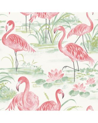 NuWallpaper Nuwallpaper Pink Flamingo Beach Peel & Stick Wallpaper