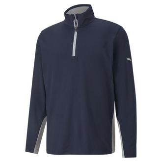 Puma Puma Golf Mens Gamer Quarter Zip Sweater - Navy Blazer - M