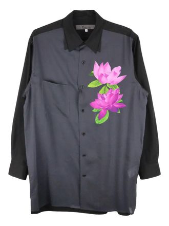 Yohji Yamamoto floral-print shirt - Grey
