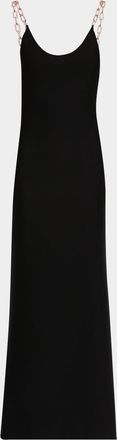 Gabriela Hearst Adeona Long Chain-Strap Dress