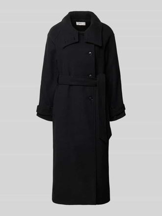 Gina Tricot Straight Fit Mantel mit Woll- und Viskose-Anteil in Black, Gr&ouml;&szlig;e XS