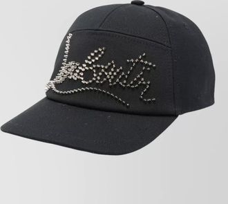 Christian Louboutin loubishow embellished curved brim cap