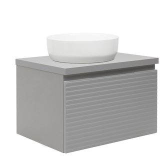 Puma Naturel - Mueble De Ba&ntilde;o Bajo Lavabo Savona 78x43x44,8 Cm, Gris Mate (savona80gmd)