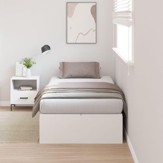 Berkfield Home Storage Bed Frame White 90x190 cm