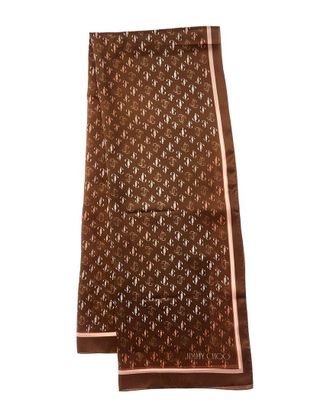 Jimmy Choo London Logo Silk Scarf