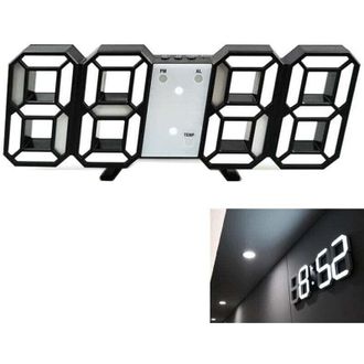 OEM Orologio Da Parete Moderno A Led 3d Con Sveglia Digitale Per Casa, Ufficio, Cucina, Visualizzazione 12/24 Ore