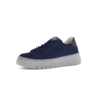 Gabor Sneaker met plateauzool en siersteen - Dames - Schoenen - Blauw - Maat: 38 1/2 EU