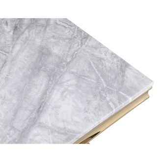 Best Master Furniture Ivane Stone Marble Laminate Gold Coffee Table