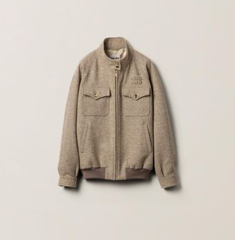 Miu Miu Chevron blouson jacket