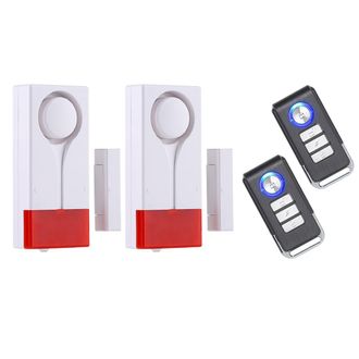 OEM Juego De 2 Alarmas Para Puertas Y Ventanas, Control Remoto Inal&aacute;mbrico, Sensor Magn&eacute;tico De Seguridad Para El Hogar, Alerta Sonora Antirrobo Para Casa