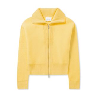 Axel Arigato Truien & Vesten, Dames, Geel, XS, Wol, Verve Zip-Up Cardigan