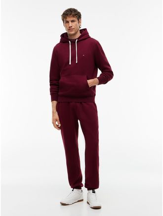 Tommy Hilfiger Mens Solid Fleece Jogger - Burgundy - XXL