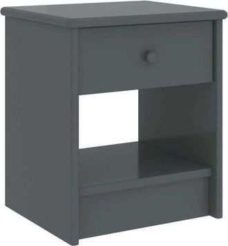 vidaXL Bedside Cabinet Dark Grey 35x30x40 cm Solid Pinewood Vidaxl
