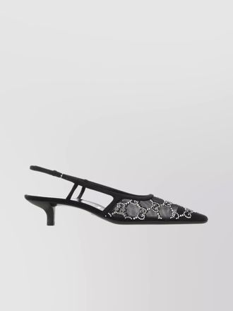 Gucci mesh pumps with embellished strappy design