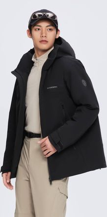 Bosideng Unisex Goose Down Hoody Windstopper Jackets - Black - Size X-Large