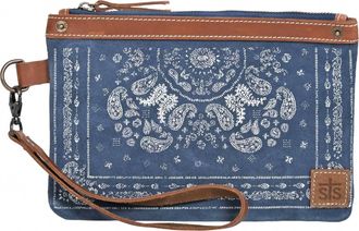 StS Ranchwear Womens Bandana Wristlet Bag In Blue