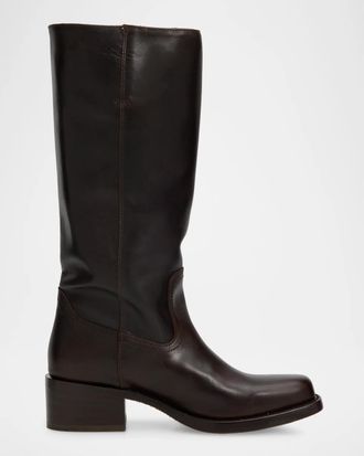 Frye Campus 14L Leather Wide Calf Boots