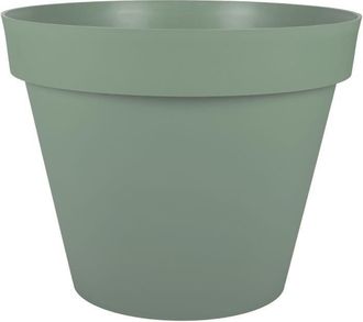 Eda Eda - Plastique - Maceta Redonda Toscane - &Oslash; 60 X H47 Cm - 76 L - Laurel Verde